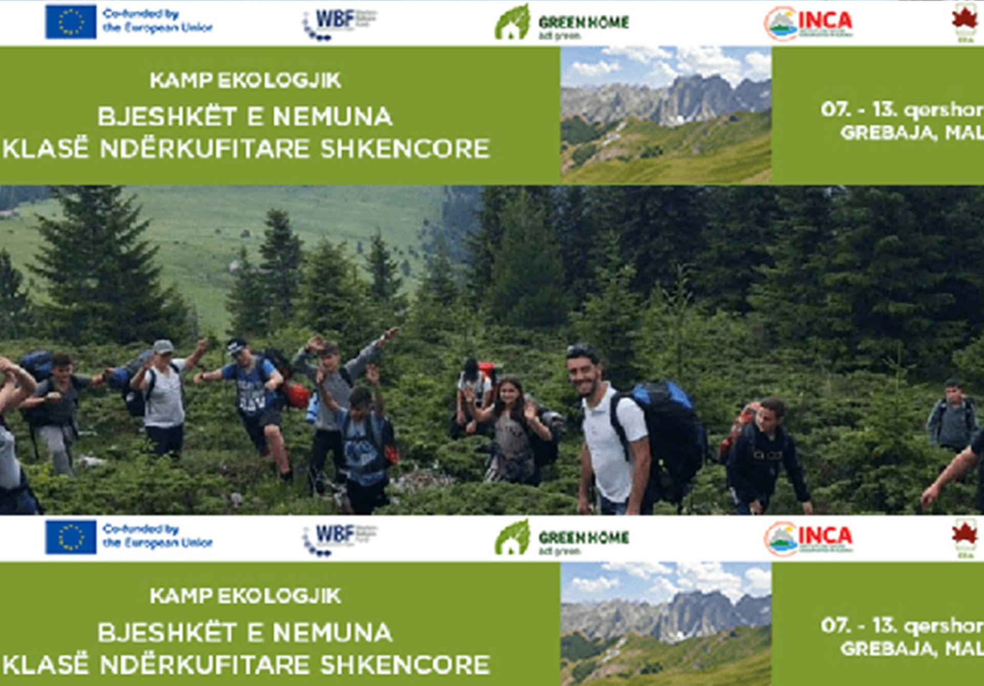 Ftesë për studentët për t'u bashkuar në kampin ekologjik