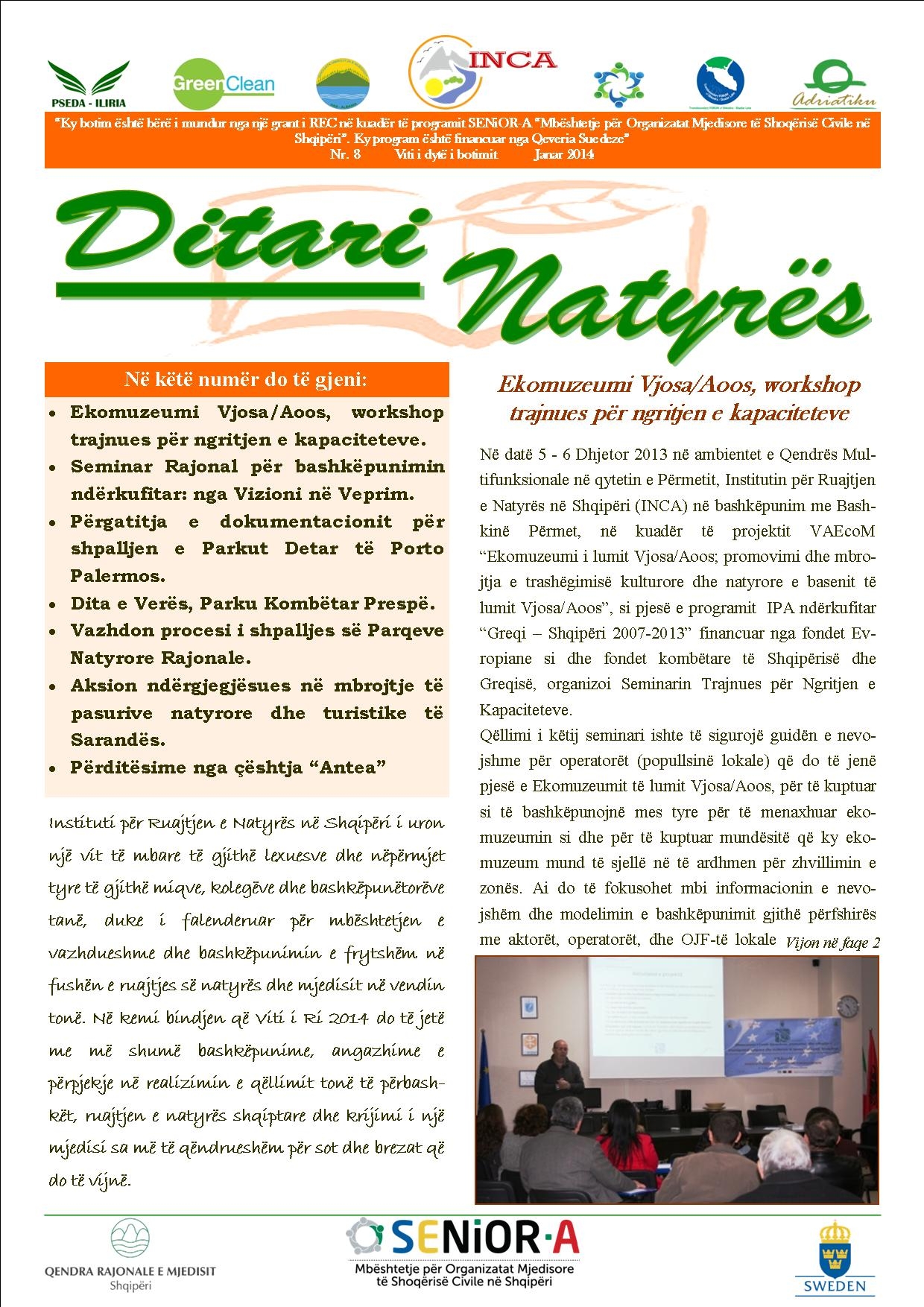 Ditari Natyrës Nr.8 Janar 2014