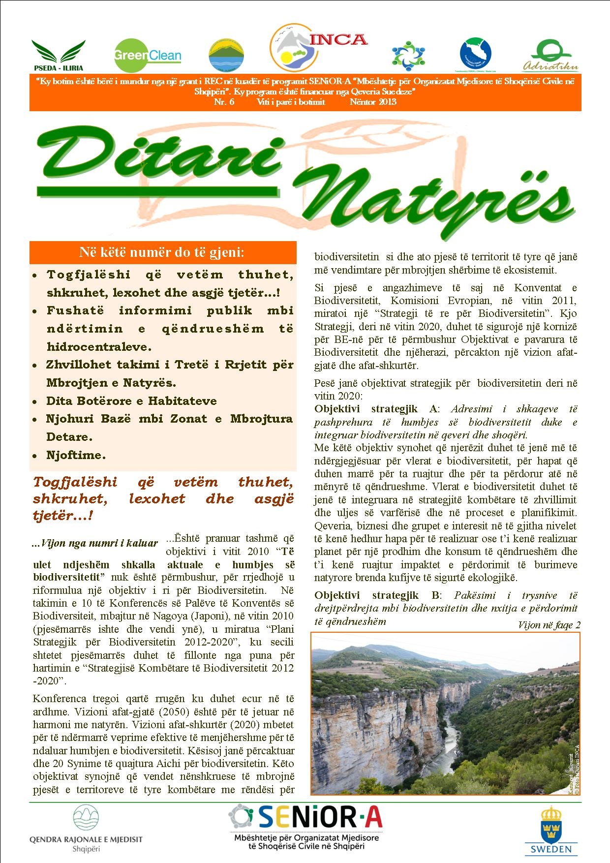 Ditari Natyrës Nr.6 Nëntor 2013