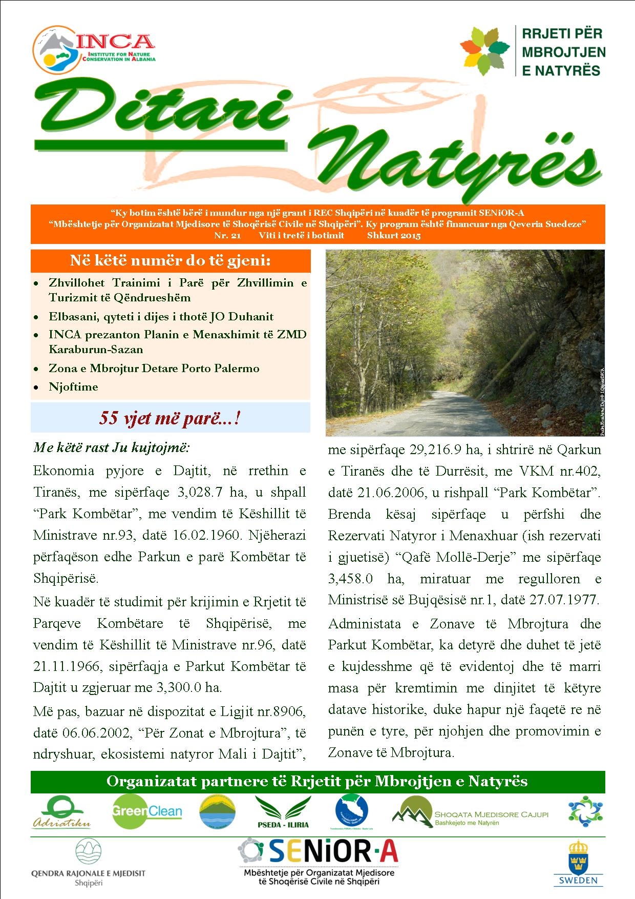 Ditari Natyrës Nr.21 Shkurt 2015